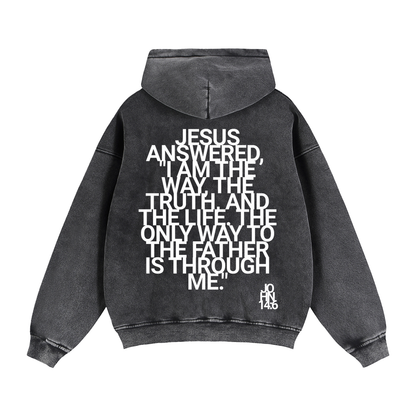NEW HAVEN Zip-Through Boxy Fleece Hoodie