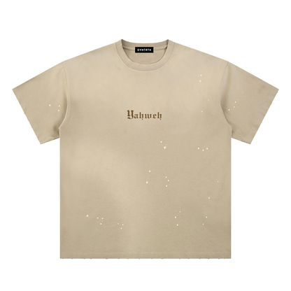 YHWH | Frayed Sunfade Paint Splatter Tee