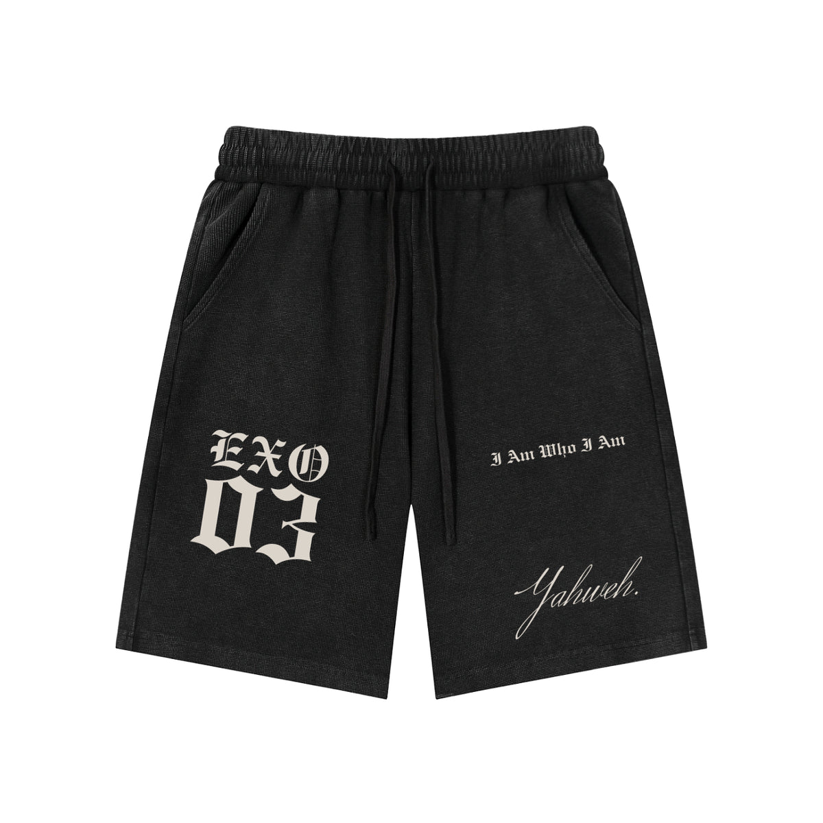 EXO 03 | Mineral Wash Waffle Knit Shorts