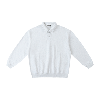 Minimal Polo-Collar Sweatshirt