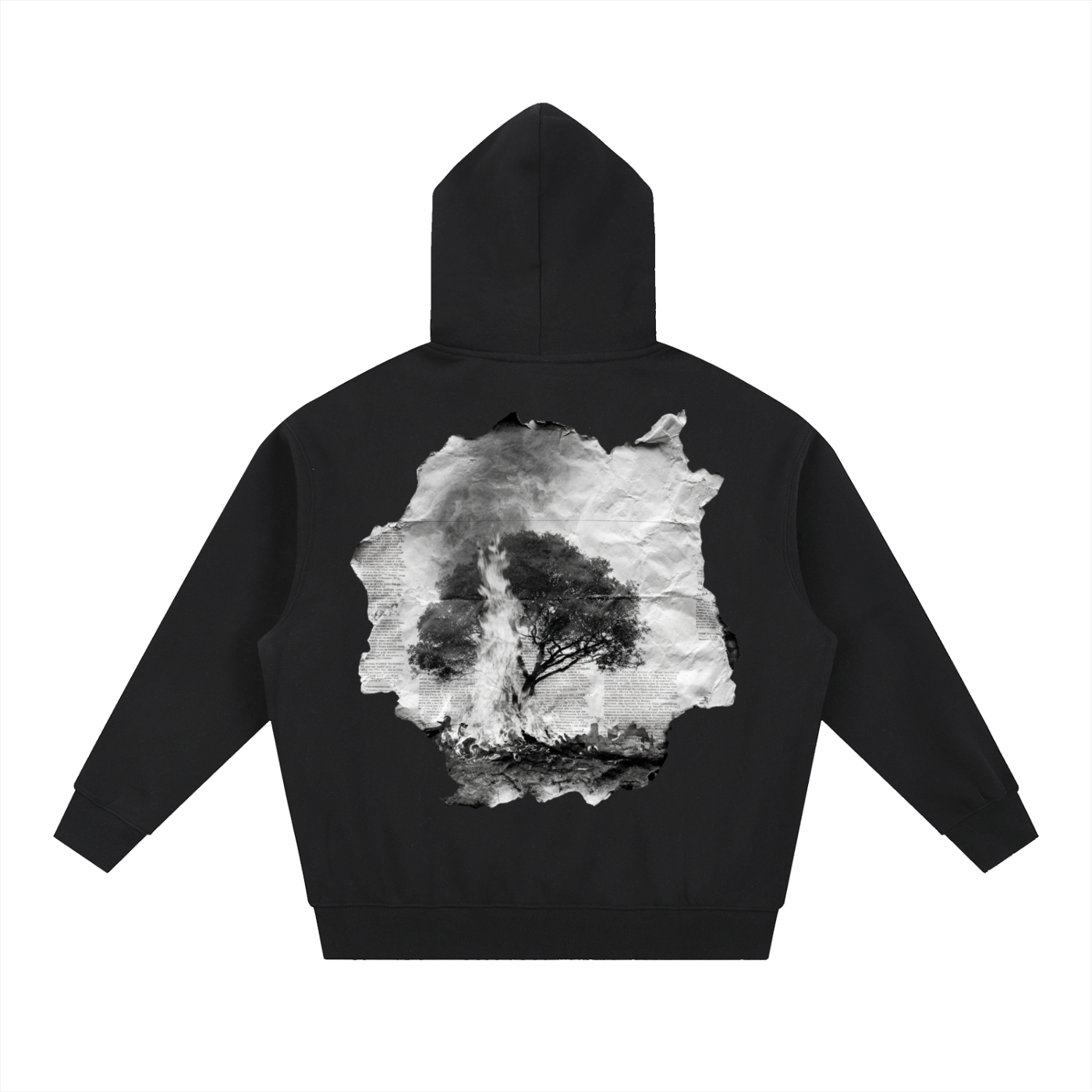 BURNING BUSH Oversized Boxy Hoodie
