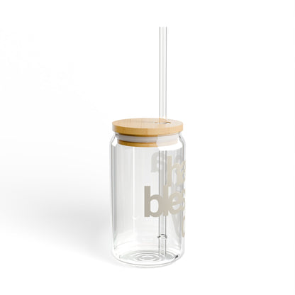 Have a Blessed Day | Sipper Glass - Beige
