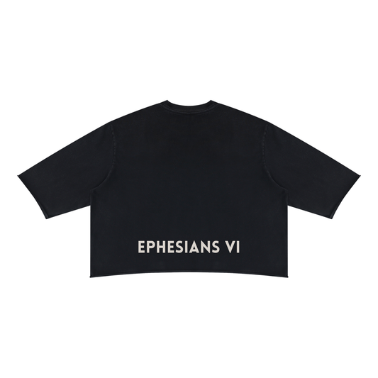 Unisex Mineral Wash Raw Hem Boxy T-Shirt