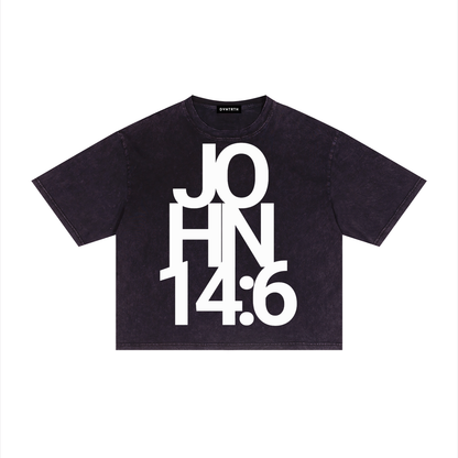 JOHN14:6| Mineral Wash Boxy Tee