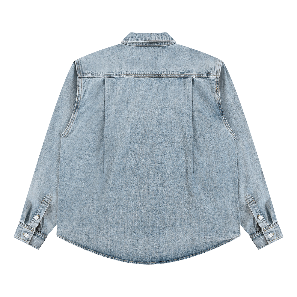 Minimal Vintage Wash Denim Shirt