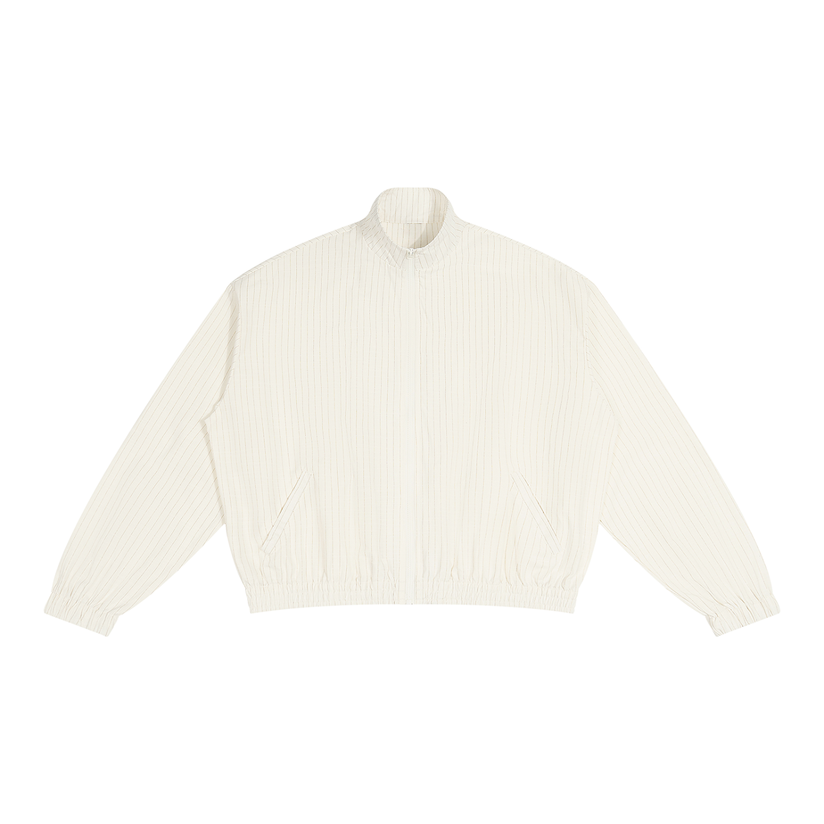 Minimal Striped Full-Zip Track Jacket