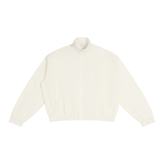 Minimal Striped Full-Zip Track Jacket