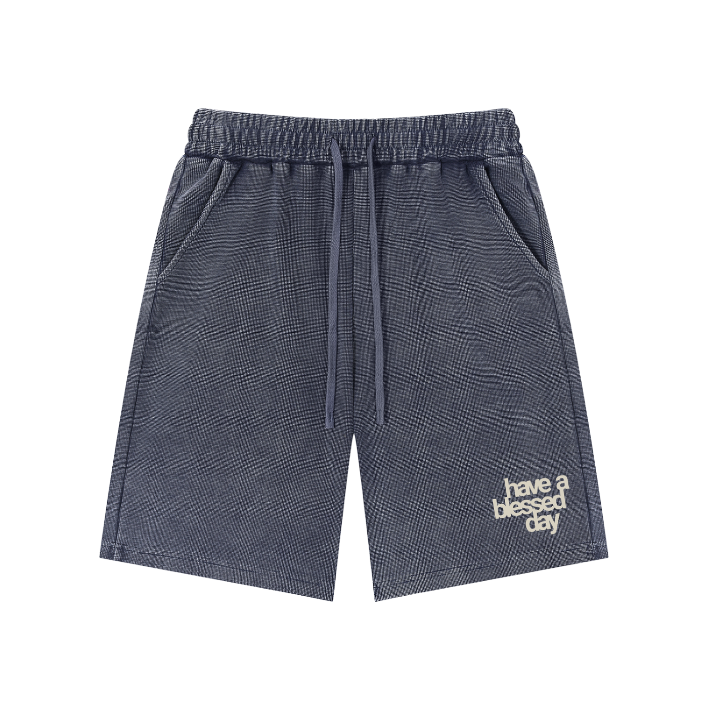 Mineral Wash Waffle Knit Shorts