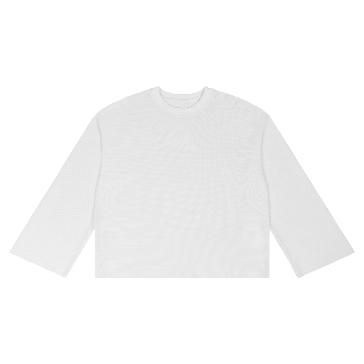 Minimal Waffle Raw Edge Tee