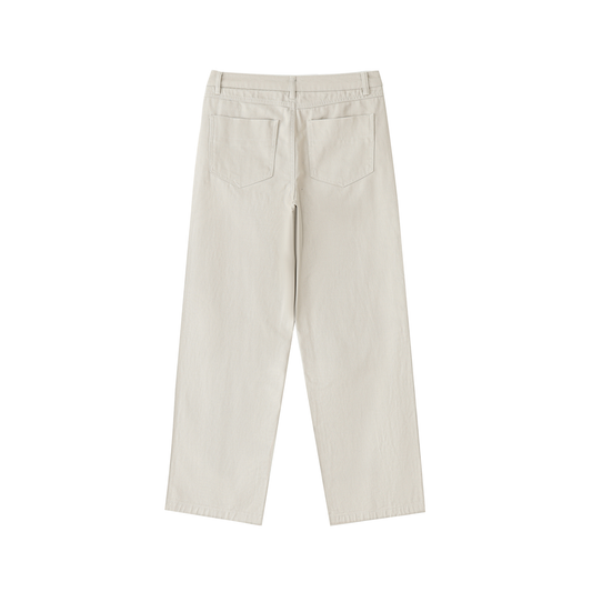 Essential Cotton Straight-Leg Pants