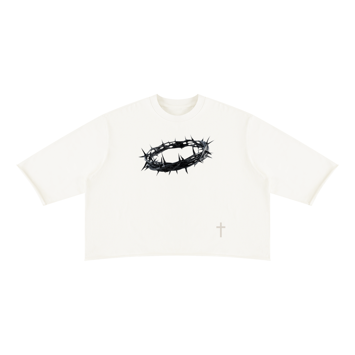 Thorn Crown x Cross | Raw Hem Boxy Tee