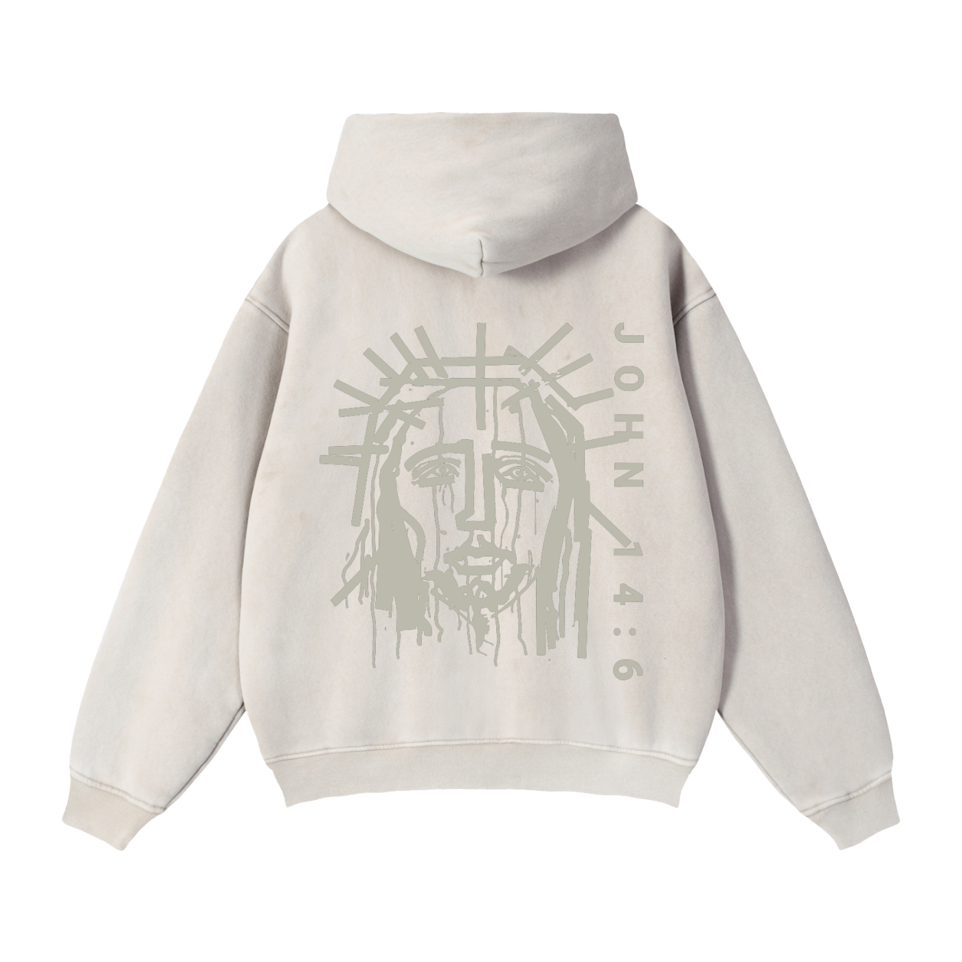 BELIEVER x John 14:6 | Vintage Zip Boxy Hoodie