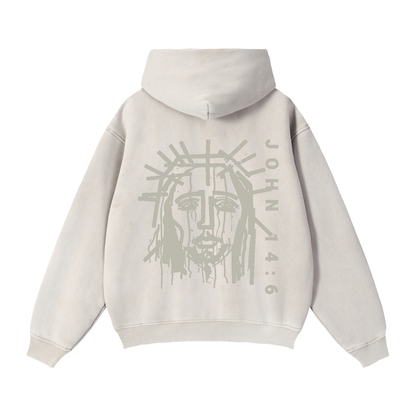 BELIEVER x John 14:6 | Vintage Zip Boxy Hoodie