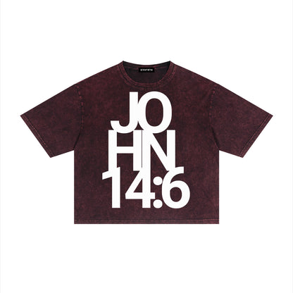 JOHN14:6 | Mineral Wash Boxy Tee
