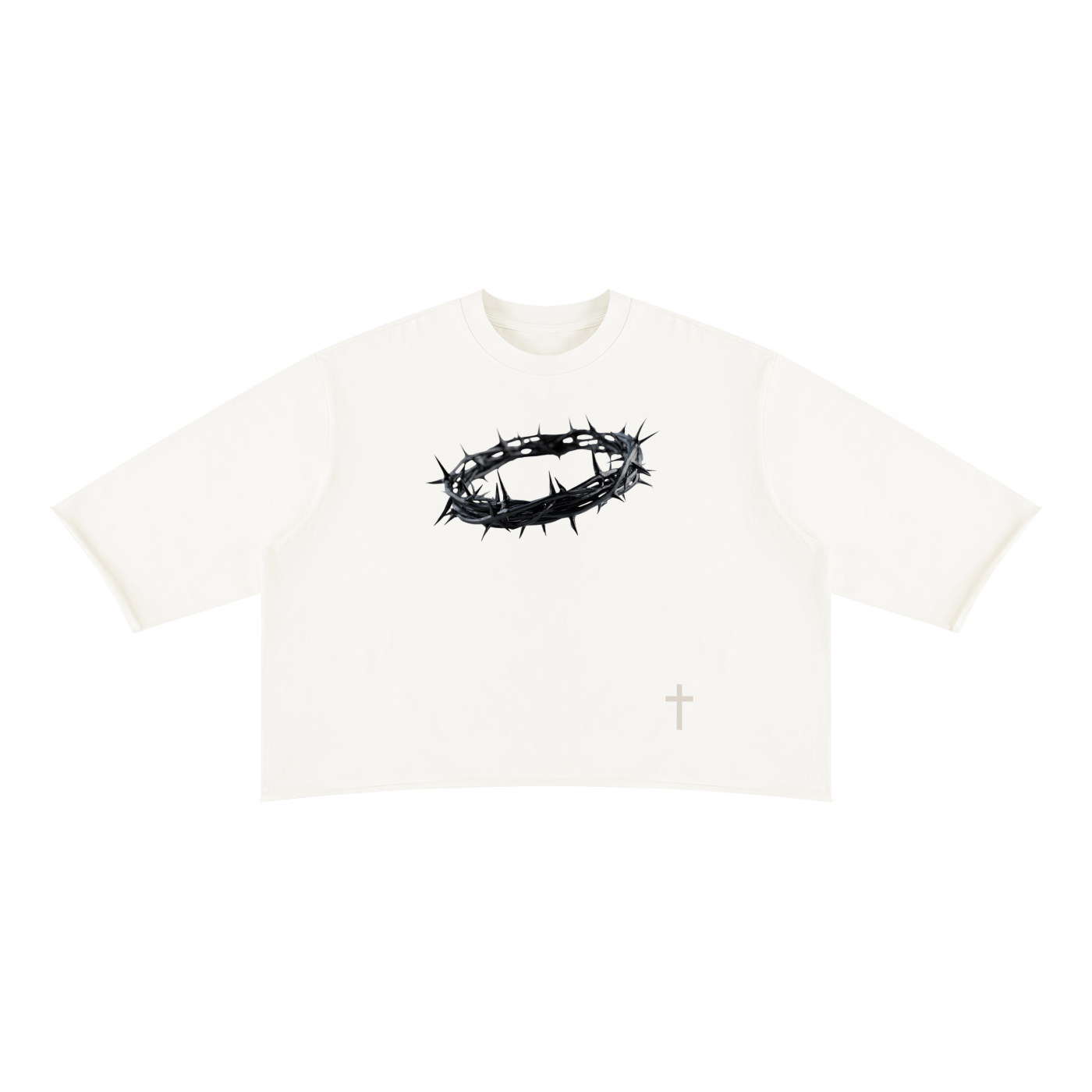 Thorn Crown x Cross | Raw Hem Boxy Tee