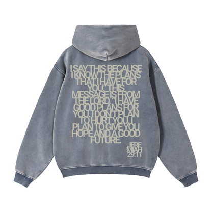 Jeremiah 29:11 | Vintage Zip Boxy Hoodie