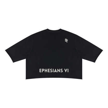 ARMOR ON. | Mineral Wash Raw Hem Boxy Tee