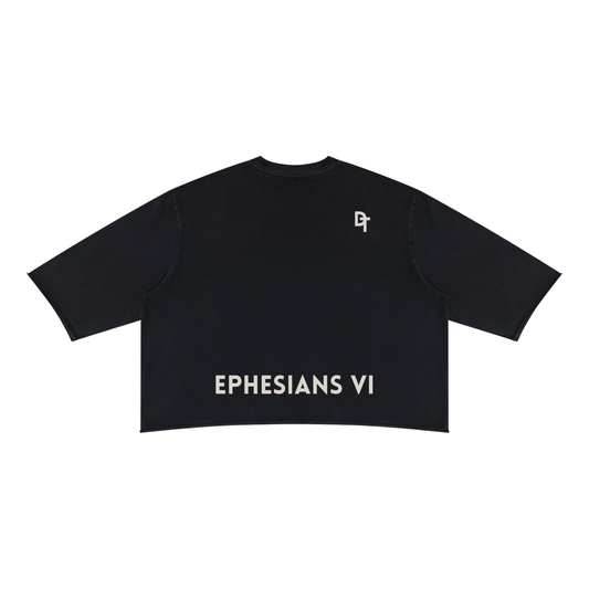 ARMOR ON. | Mineral Wash Raw Hem Boxy Tee