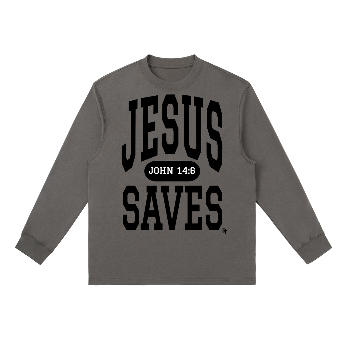 JESUS SAVES Classic | Essential Crewneck Long-Sleeve Tee