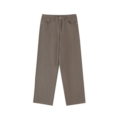 Essential Cotton Straight-Leg Pants