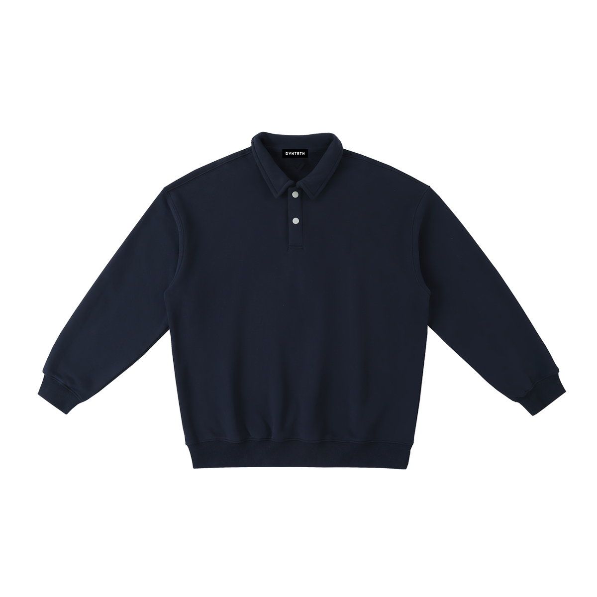 Minimal Polo-Collar Sweatshirt
