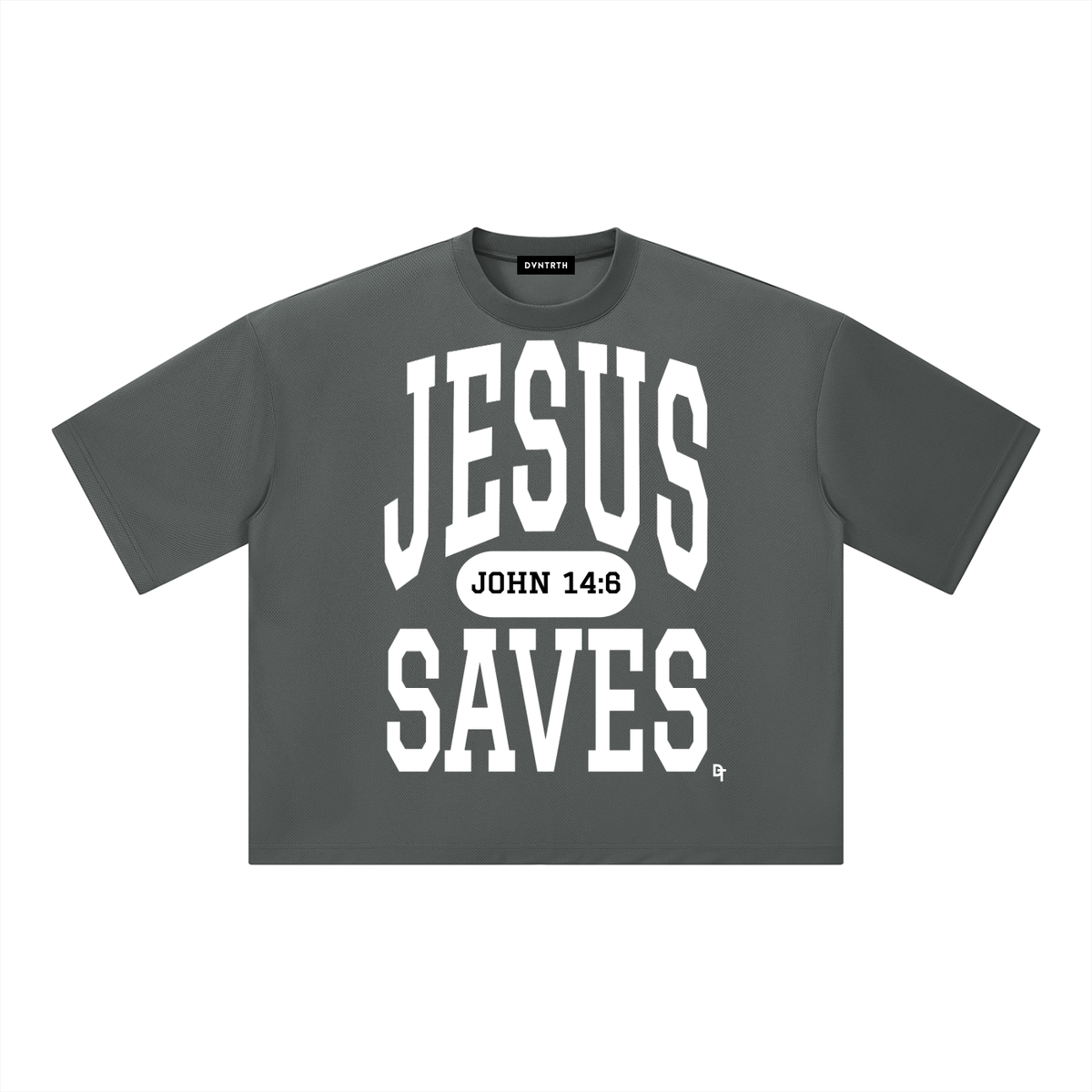 JESUS SAVES Classic | Boxy Mesh Crewneck Tee