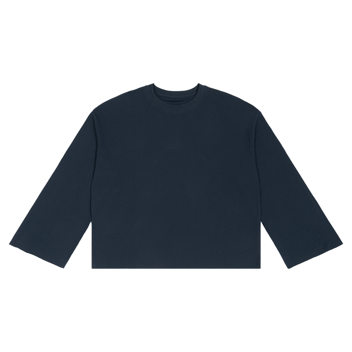 Minimal Waffle Raw Edge Tee