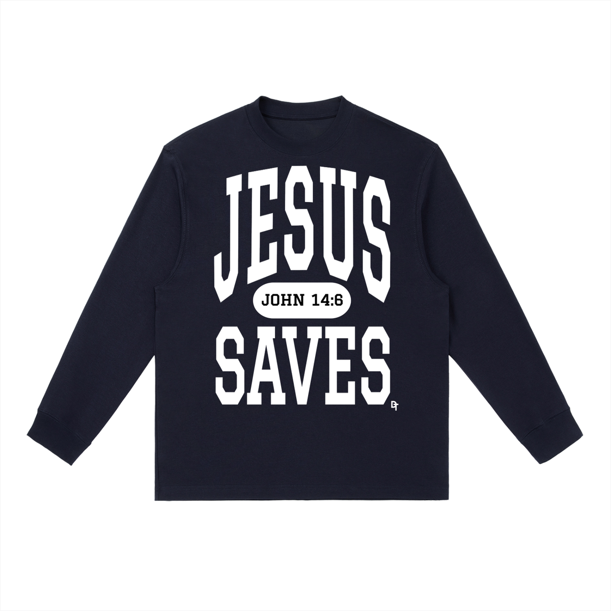 JESUS SAVES Classic | Essential Crewneck Long-Sleeve Tee