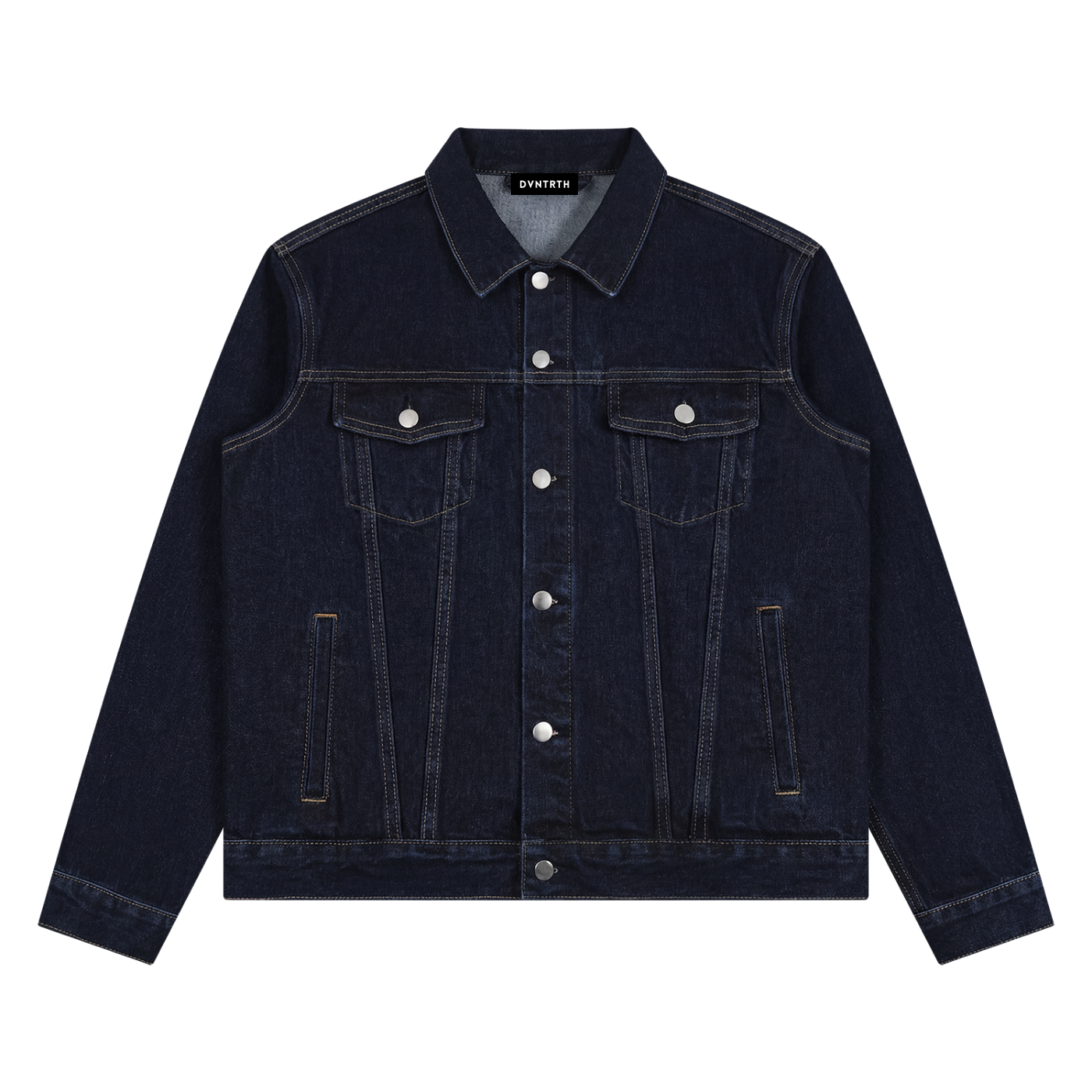 Washed Button-Up Denim Jacket