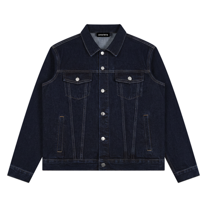 Washed Button-Up Denim Jacket