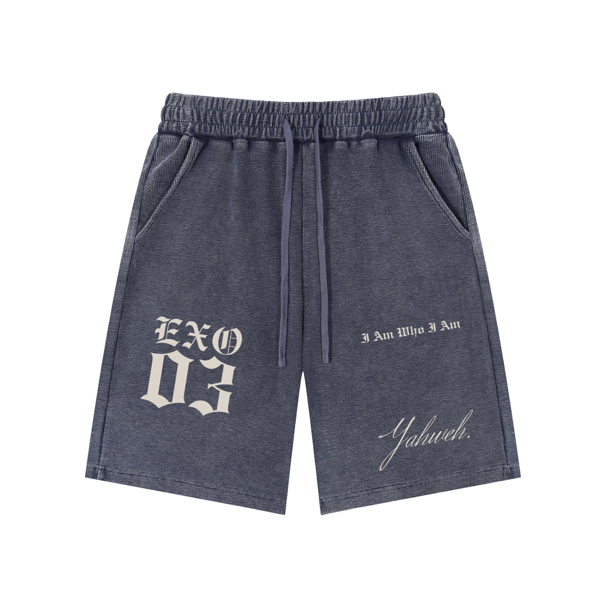EXO 03 | Mineral Wash Waffle Knit Shorts