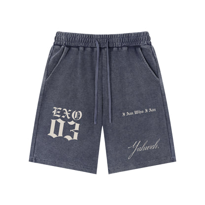 EXO 03 | Mineral Wash Waffle Knit Shorts