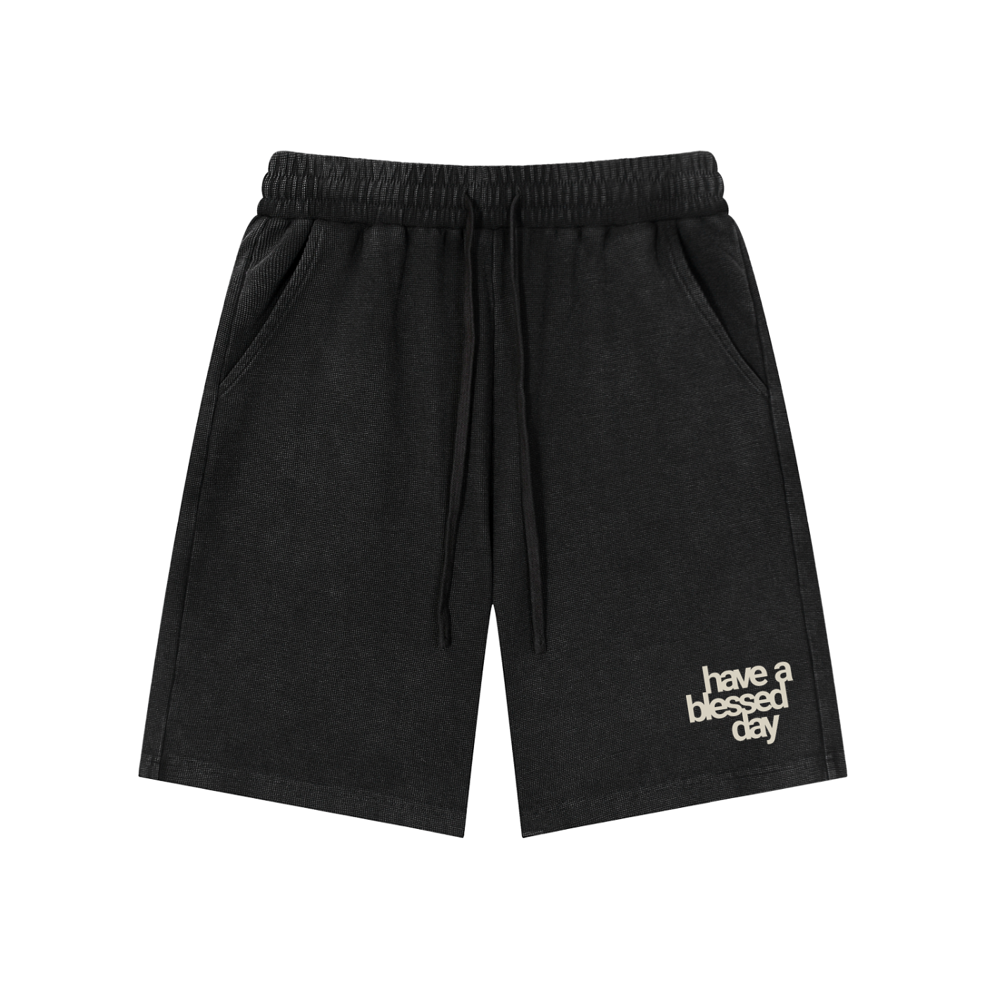 Mineral Wash Waffle Knit Shorts