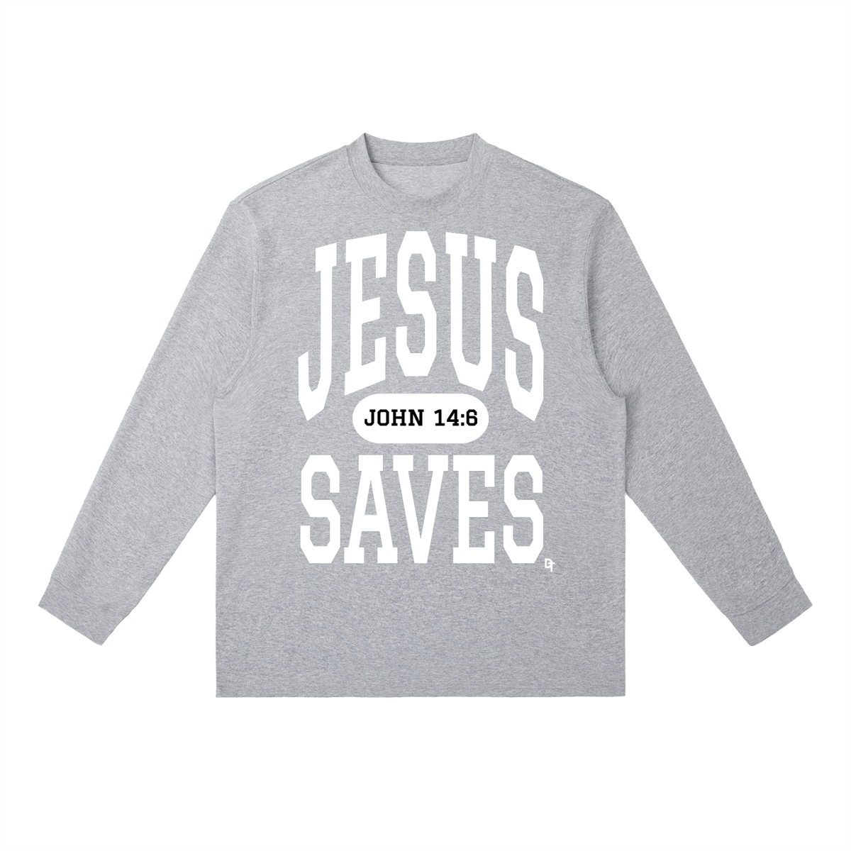 JESUS SAVES Classic | Essential Crewneck Long-Sleeve Tee
