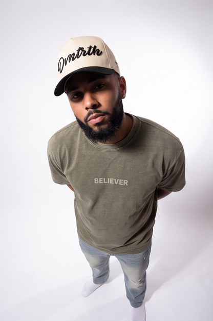 BELIEVER | Mineral Wash Waffle Boxy Tee
