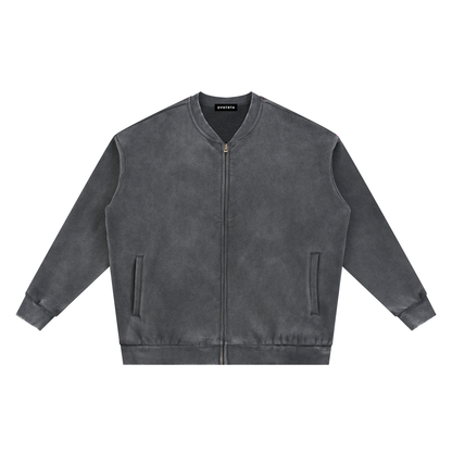 Oversized Vintage Washed Zip Jacket