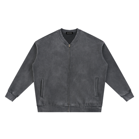 Oversized Vintage Washed Zip Jacket