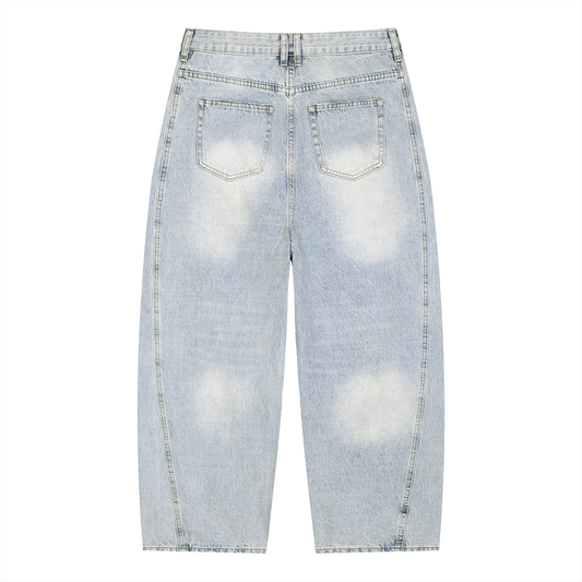 Vintage Wash Sunfade Barrel Jeans