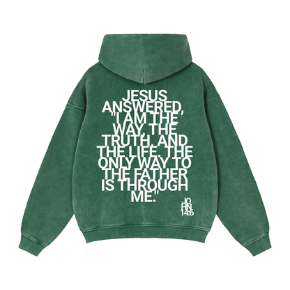 NEW HAVEN Zip-Through Boxy Fleece Hoodie
