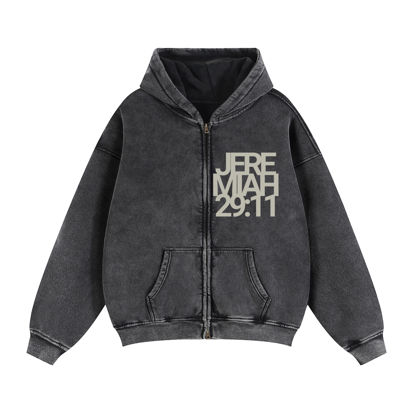 Jeremiah 29:11 | Vintage Zip Boxy Hoodie