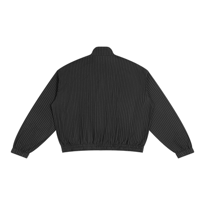 Minimal Striped Full-Zip Track Jacket