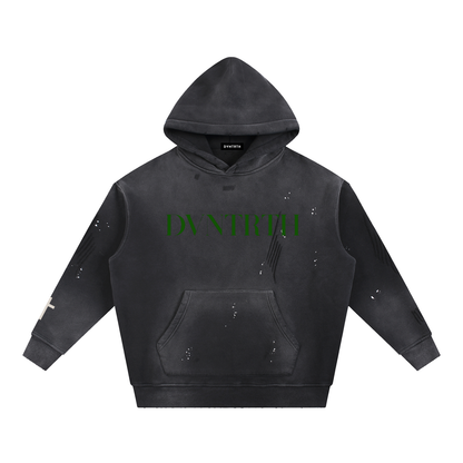 Green DVNTRTH | Vintage Washed Frayed Hoodie