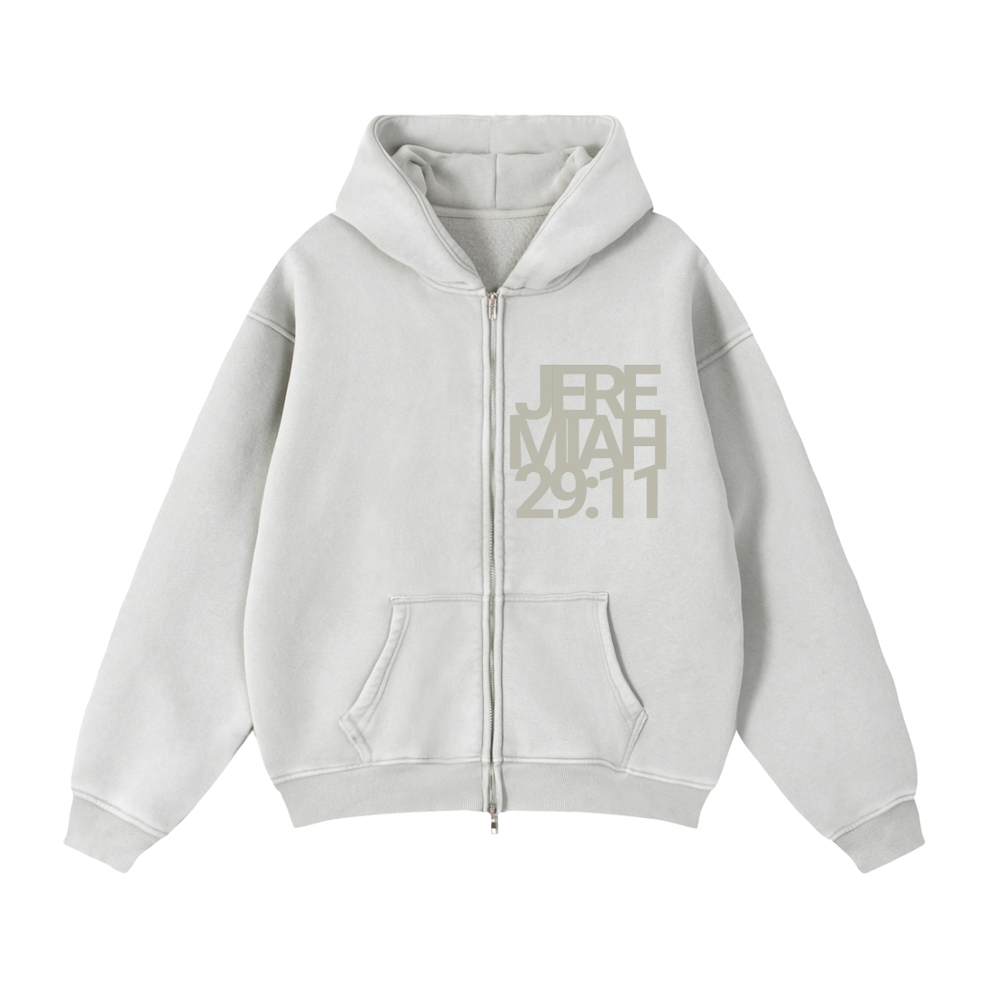 Jeremiah 29:11 | Vintage Zip Boxy Hoodie