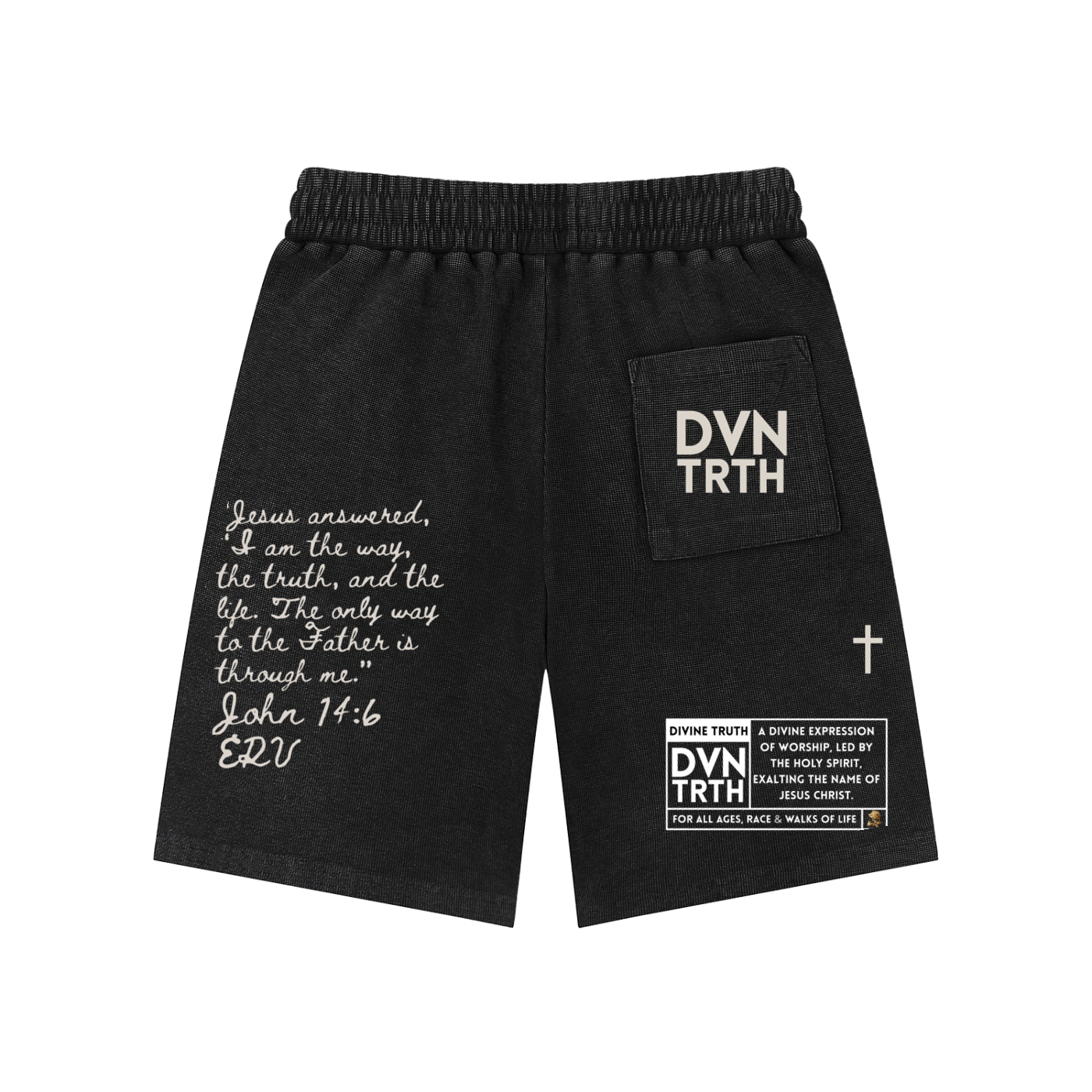 Static Flower x John 14:6 | Mineral Wash Waffle Knit Shorts