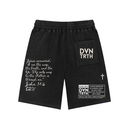 Static Flower x John 14:6 | Mineral Wash Waffle Knit Shorts