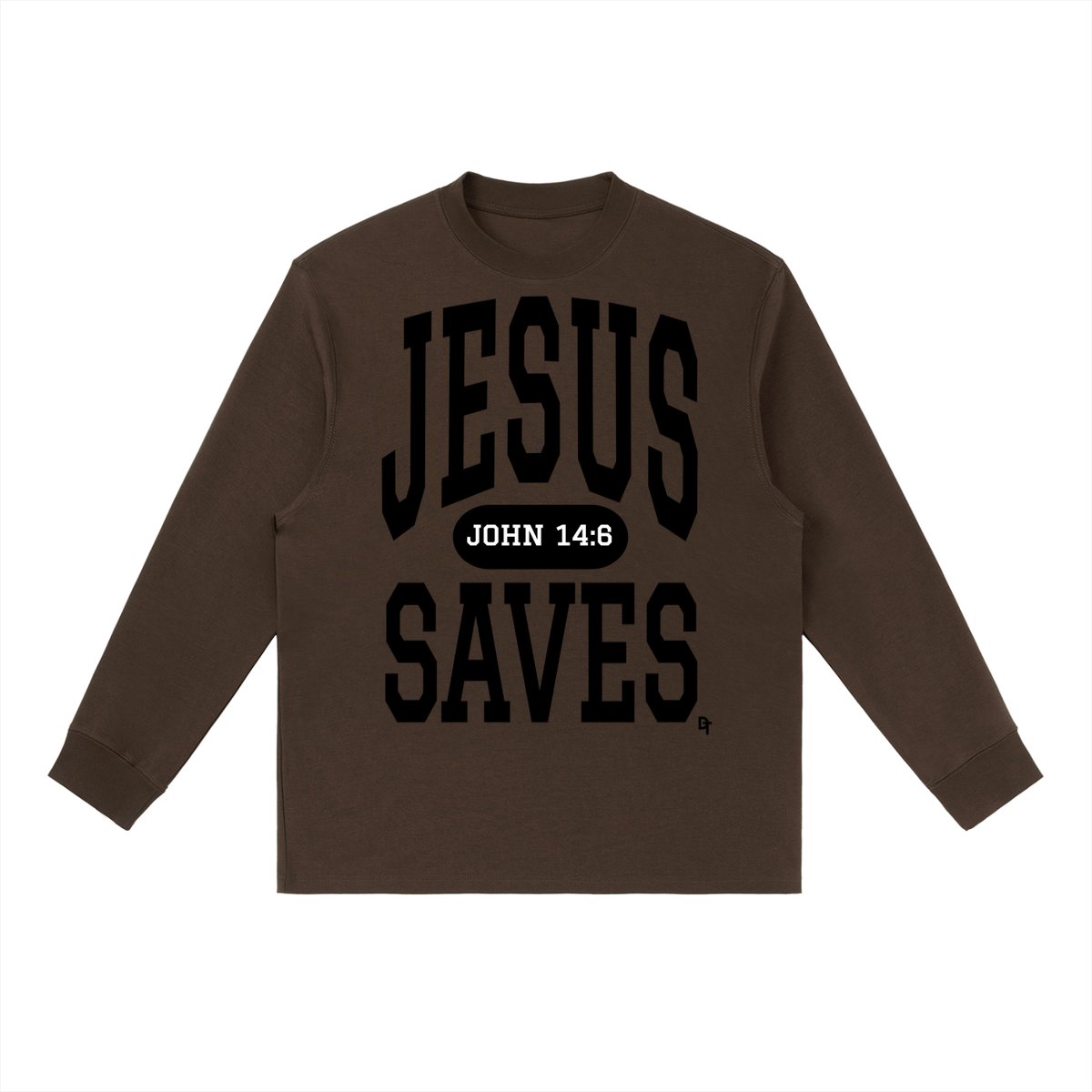 JESUS SAVES Classic | Essential Crewneck Long-Sleeve Tee