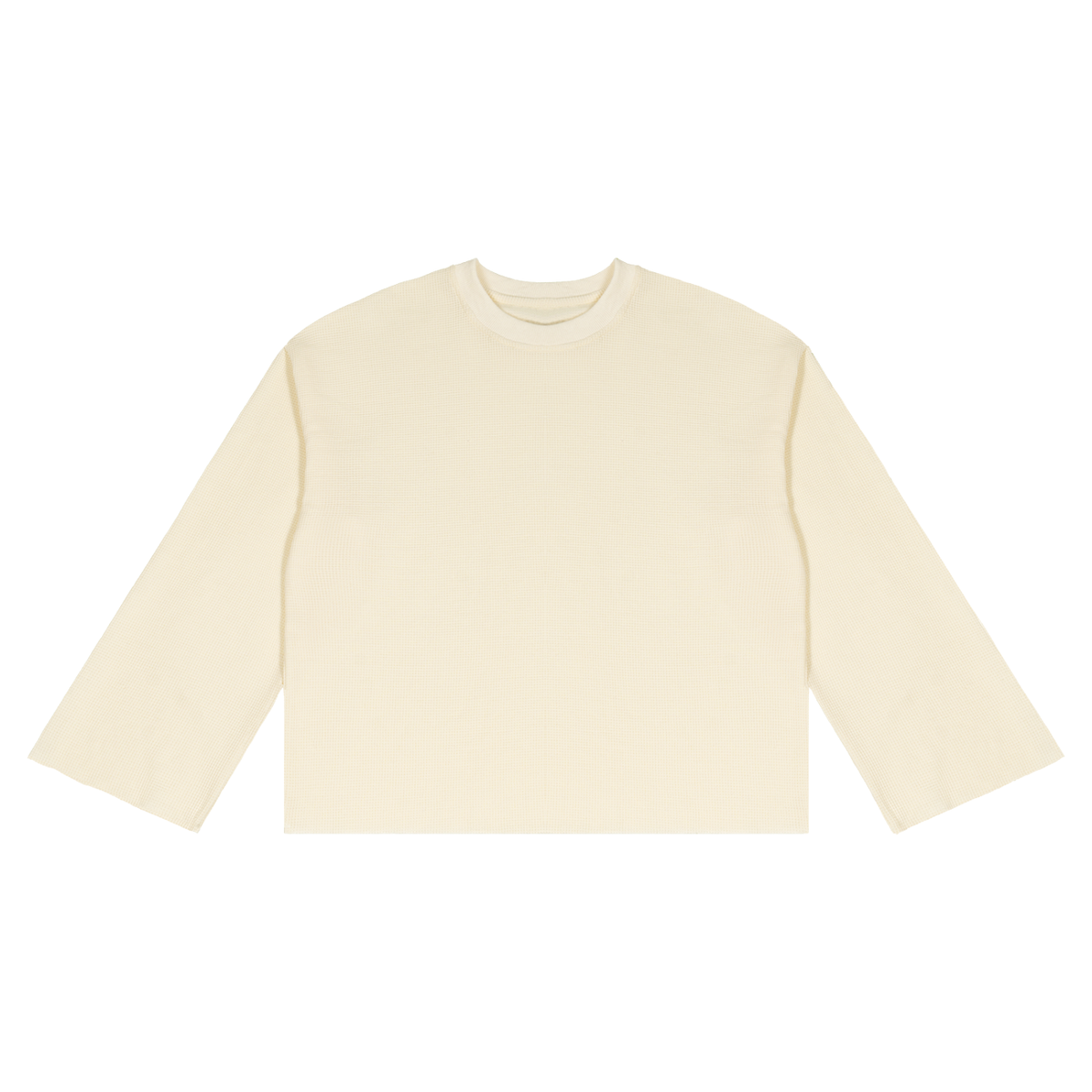 Minimal Waffle Raw Edge Tee
