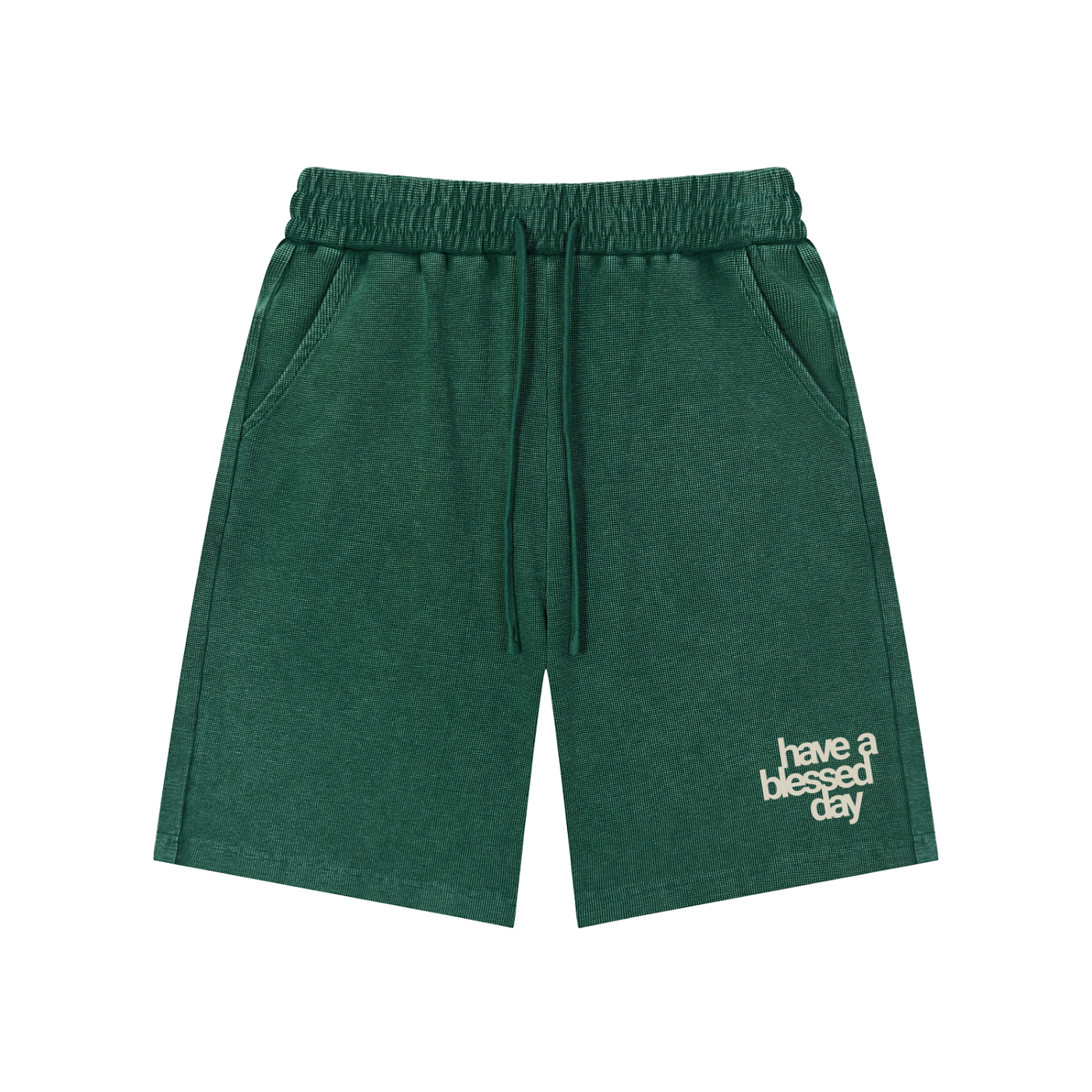 Mineral Wash Waffle Knit Shorts