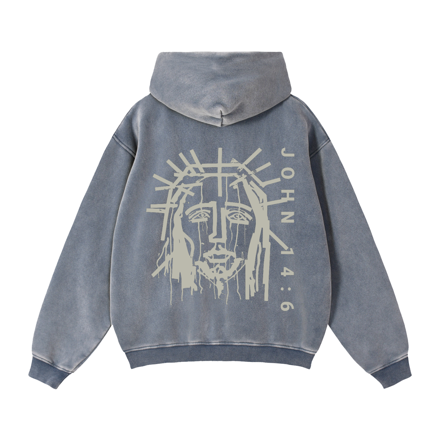 BELIEVER x John 14:6 | Vintage Zip Boxy Hoodie