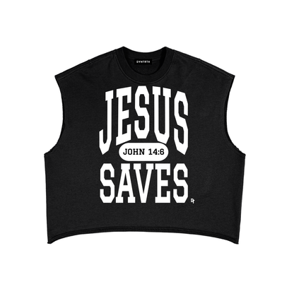 JESUS SAVES Classic | French Terry Boxy Tank Top